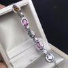 The latest design of Natural Sapphire Bracelet high-end jewelry Monopoly 925 silver wear perfect effect