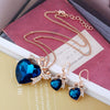 The new authentic high quality limited time promotion Women Zircon Retro Necklace Earrings Wedding Party Bridal Jewelry