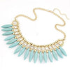 The new women's fashion Bohemian crystal pendant necklace Pendant Chain Choker Bib Statement Necklace