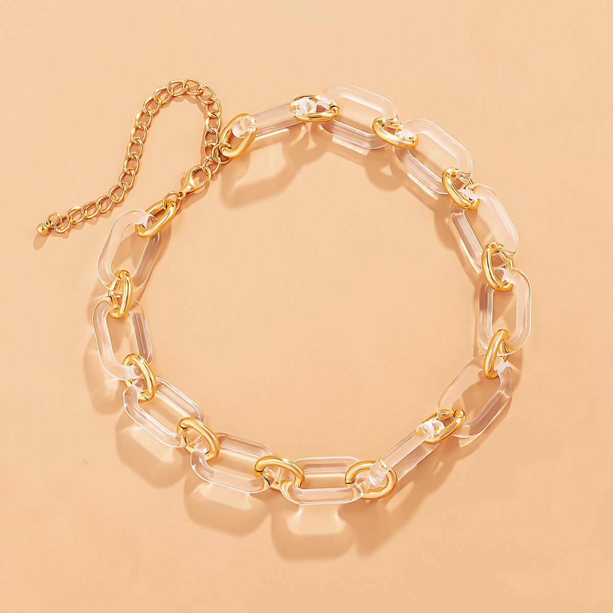 Thick Acrylic Chain Necklace for Women Punk Transparent Chain Short Choker Collar Necklace on the Neck 2021 Jewelry Girl