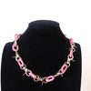 Thick Necklace Chain Choker Cuban Curb 14mm White Purple Pink Colorful Acrylic Mens Womans Jewellery Super Thick