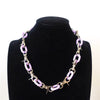 Thick Necklace Chain Choker Cuban Curb 14mm White Purple Pink Colorful Acrylic Mens Womans Jewellery Super Thick