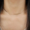 Thin Metal Choker Necklace Bib Neck Collar Hoop Circle Open Cuff Necklaces Women Men Punk Jewelry Gift