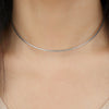 Thin Metal Choker Necklace Bib Neck Collar Hoop Circle Open Cuff Necklaces Women Men Punk Jewelry Gift