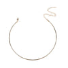 Thin Metal Choker Necklace Bib Neck Collar Hoop Circle Open Cuff Necklaces Women Men Punk Jewelry Gift