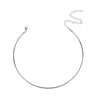 Thin Metal Choker Necklace Bib Neck Collar Hoop Circle Open Cuff Necklaces Women Men Punk Jewelry Gift