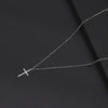 Thin Simple Cross Pendant Necklace For Women Jewelry Gifts Silver Color Chain Choker Unisex Men Daily Party Classic Accessories