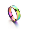 Thin Titanium Steel Couple Rings Simple  Black Gold Finger Ring For Women and Men Mens Jewelry Gifts