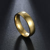 Thin Titanium Steel Couple Rings Simple  Black Gold Finger Ring For Women and Men Mens Jewelry Gifts