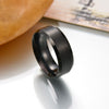 Thin Titanium Steel Couple Rings Simple  Black Gold Finger Ring For Women and Men Mens Jewelry Gifts