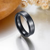 Thin Titanium Steel Couple Rings Simple  Black Gold Finger Ring For Women and Men Mens Jewelry Gifts