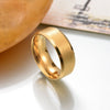 Thin Titanium Steel Couple Rings Simple  Black Gold Finger Ring For Women and Men Mens Jewelry Gifts