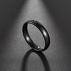 Thin Titanium Steel Couple Rings Simple  Black Gold Finger Ring For Women and Men Mens Jewelry Gifts