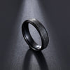 Thin Titanium Steel Couple Rings Simple  Black Gold Finger Ring For Women and Men Mens Jewelry Gifts