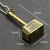 Thor Hammer Necklace Mjolnir 1:1 Dark World Ragnarok Pendant Viking Odin Loki Norse Mythology Weapon Revenge Jewelry