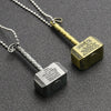 Thor Hammer Necklace Mjolnir 1:1 Dark World Ragnarok Pendant Viking Odin Loki Norse Mythology Weapon Revenge Jewelry