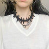 Thorn Choker collar for Women Goth Punk Choker Diy Art Chain Harajuku Collar Sexy Vegan Chocker Bondage Festival Jewelry Black