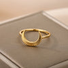 Thread Moon Rings For Women Stainless Steel Vintage Finger Ring Female Male Wedding Engagement Aesthetic Jewelry anillos mujer
