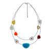 Thread Trendy Necklace Zinc Alloy Rope Charm Necklace Pendant Mixed Color Enamel Jewelry for Women