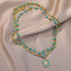 Three Layer Sun Pendant Necklace for Women Lucky Stainless Steel Evil Eye Necklace Wedding Aesthetic Boho Jewelry collares mujer
