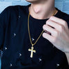 Three-layer cross bible necklace titanium steel casual men's faith necklace jewelry