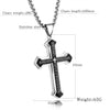 Three-layer cross bible necklace titanium steel casual men's faith necklace jewelry
