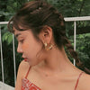 Three-ring Hoop Earrings For Women Modern Gold Color Circle Earring 2023 Trendy Korean Jewelry boucle oreille femme