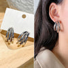 Three-ring Hoop Earrings For Women Modern Gold Color Circle Earring 2023 Trendy Korean Jewelry boucle oreille femme