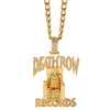 Throne Man Cool Necklace Sitting Person Big Pendant Rhinestone Inlaid Long Chain Necklaces Hip-Hop Rock Style Jewelry for Men