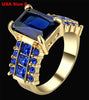 Luxury Wedding black pink Stone Rings with Big Square Zircon Silver Black Color Ring Large Design Jewelry Women Gift