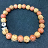 Tibet Dzi Bead Bracelet Three Eyes Old Dzi Shinning Galden Sand Stone and Bodhi Bracelet Two Colors Ethnic Style