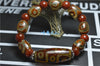 Tibet Natural Genuine Nine eyes and Three Eyes Bracelets Tibetan Pear Bracelet jewelry Precious Beads men and women Bracelets