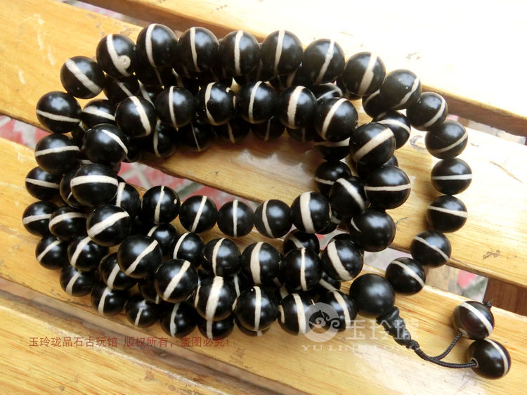 Tibet Old Pharmacist One Line Dzi 108 Beads Prayer Buddhist 8mm Worry Beads Rosary Original Tibet Style Mala High Quality
