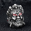 Tibetan Buddhism Yamantaka Rings for Men Emo Punk Personality Charm Finger Jewelry Accessories Religious Party Anillos