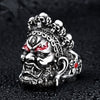 Tibetan Buddhism Yamantaka Rings for Men Emo Punk Personality Charm Finger Jewelry Accessories Religious Party Anillos
