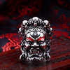 Tibetan Buddhism Yamantaka Rings for Men Emo Punk Personality Charm Finger Jewelry Accessories Religious Party Anillos