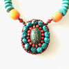 Tibetan Ethnic Necklace Nepal vintage handmade jewelry Big Pendants TNL155