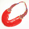 Tibetan Jewelry Red Multi-layers Necklace Bohemian Necklaces Tibet Nepal Tribal Jewelry TNL176