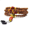 Tibetan KingKong Bodhi Beads 108 Rosary 7-8mm Round Bracelets Rudraksha Bodhi Seeds Buddha Prayer Wood Japa Mala Drop Shipping