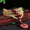 Tibetan Old Sheep Horn 108 Prayer Beads Natural Born Horn with Pingankou Drop pendant Mala Buddha Prayer