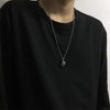 Tide Brand Hip-hop Personality Ins Creative Luminous Tree of Life Luminous Building Empty Men and Women Couple Necklace Metal