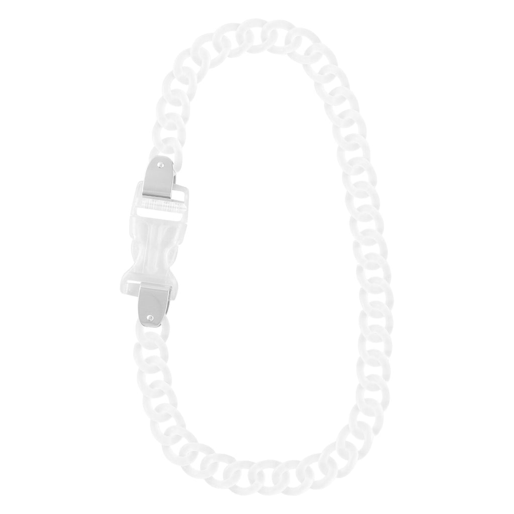 Tide Brand Men and Women The Same Transparent Motorcycle Style Acrylic Metal Buckle Rock Chain Necklace Couples Hiphop Bracelet