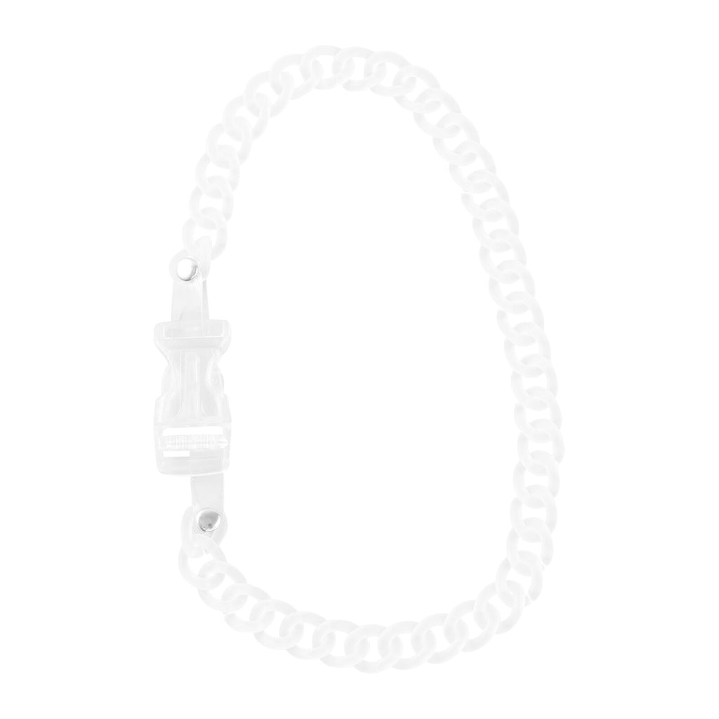 Tide Brand Men and Women The Same Transparent Motorcycle Style Acrylic Metal Buckle Rock Chain Necklace Couples Hiphop Bracelet