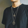 Tide Brand Men's Necklace Leaf Pendant Accessories Hiphop Hip-hop Bounce Punk Retro Accessories