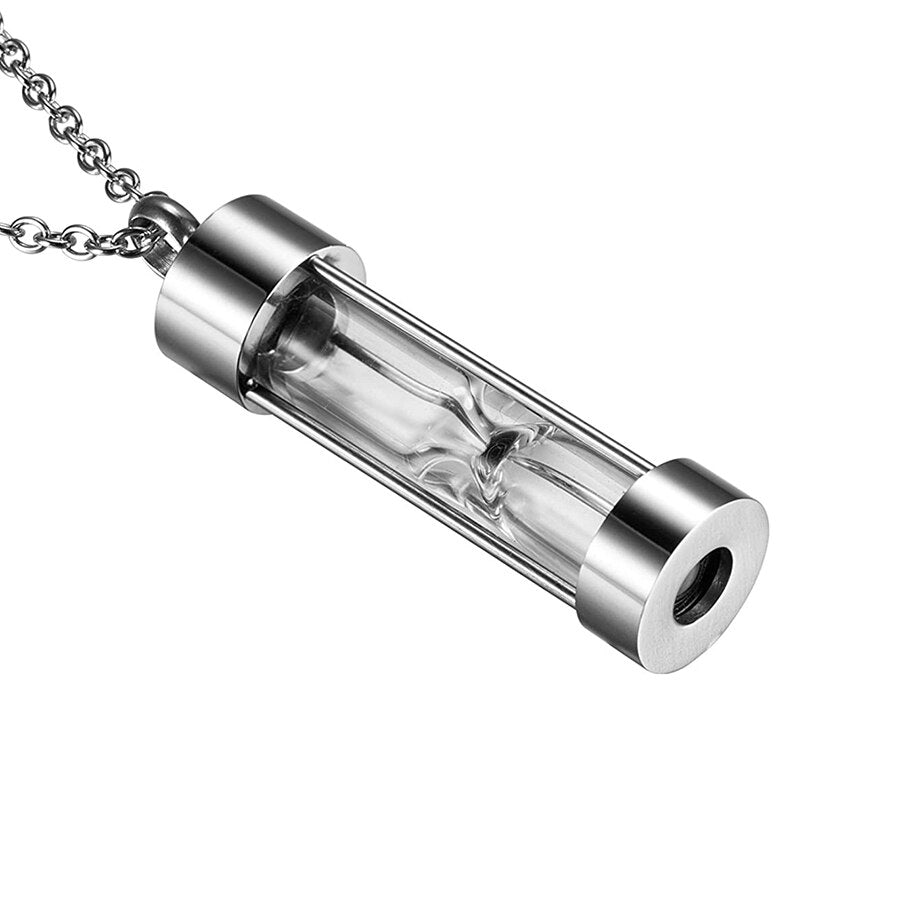 Time Memory Hourglass Glass Cremation Jewelry Urn Necklace for Ashes Urn Jewelry Cremation Jewelry Keepsake Memorial
