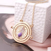 Time-Turner Hourglass Necklace For Women Female   Vintage Gold Chain Pendant Necklaces Gifts