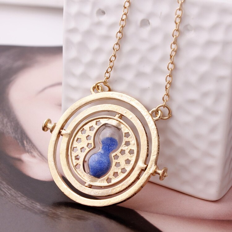 Time-Turner Hourglass Necklace For Women Female   Vintage Gold Chain Pendant Necklaces Gifts
