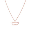 Tiny North America Caribbean Puerto Rico Map Necklaces Outline Country State City Island Puerto Rican Continent Chain Jewelry