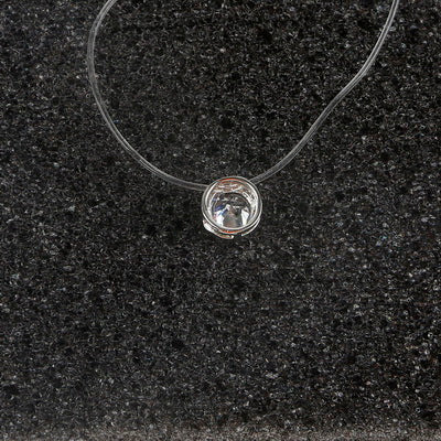 Tiny Square Choker Necklace for Women Fish Line Smalll CZ Geometric Necklace Pendant on neck Bohemian Zircon Necklace Jewelry