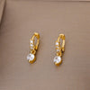 Tiny Zircon Piercing Earrings for Women Stainless Steel Gold Color Hoop Earrings 2023 Trend Wedding Jewelry aretes de mujer